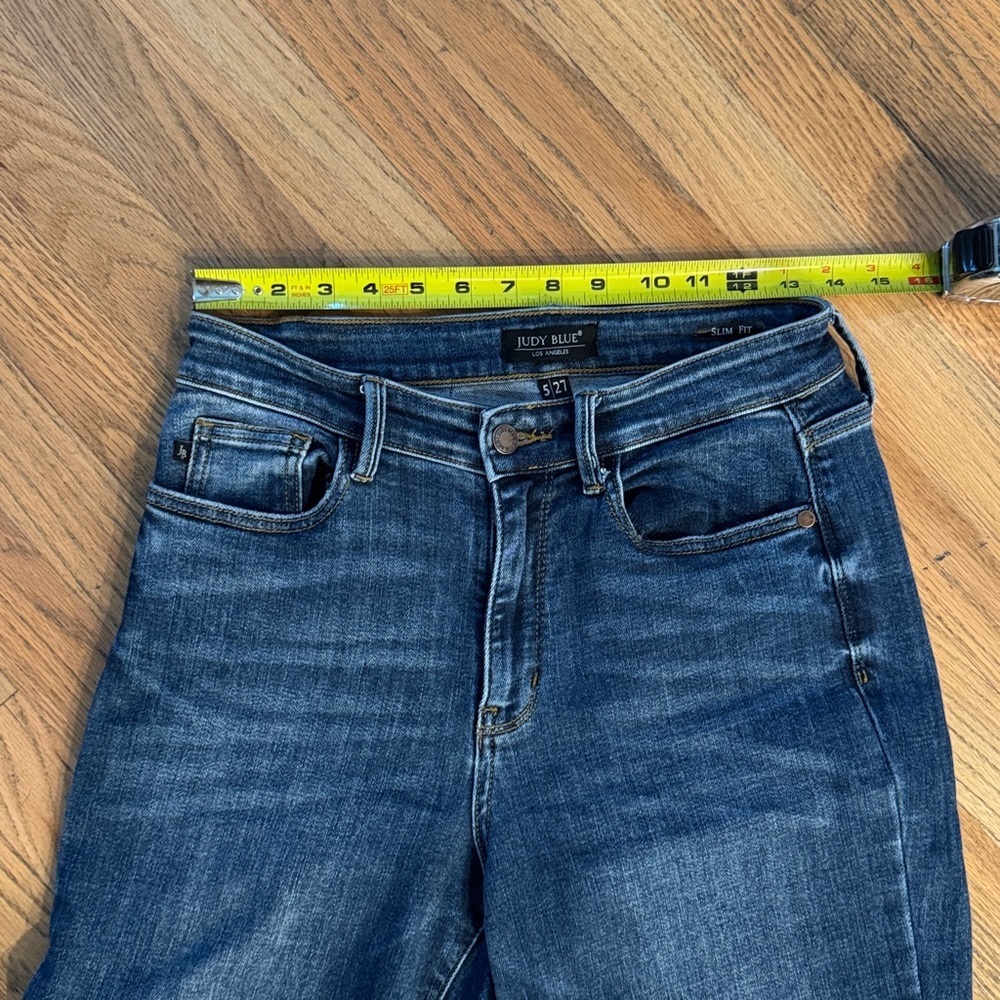 Judy Blue Slim Fit High Waisted Jeans Dark Wash 5/27 Style #JB82549DK - Picture 9 of 10